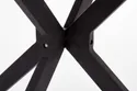 Стіл кухонний круглий HALMAR AVELAR 120x120 см, стільниця - чорна/біла, ніжки - чорні фото thumb №6