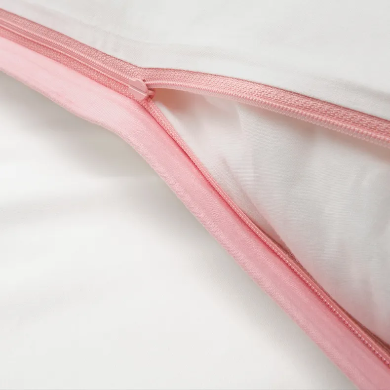 IKEA VÄNKRETS ВЕНКРЕТС, підковдра та наволочка, крапковий візерунок білий/рожевий, 150x200/50x60 см 105.047.26 фото №4