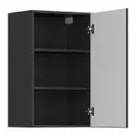 BRW Верхний кухонный шкаф Sole L6 45 см правый черный матовый, черный/черный матовый FM_G_45/72_P-CA/CAM фото thumb №3
