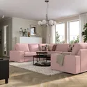 IKEA KIVIK КІВІК, диван U-подібної форми, 7-місний, Гарматний світло-рожевий 495.277.17 фото thumb №2