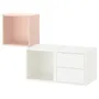 IKEA EKET ЭКЕТ, комбинация д / хранения, бледно-розовый / белый, 105x35x70 см 494.301.50 фото