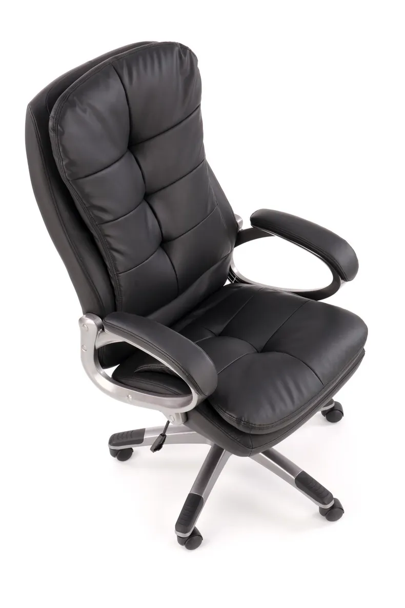 Кресло компьютерное офисное вращающееся HALMAR PRESTON черный, экокожа фото №6