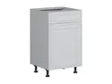 BRW Нижний кухонный шкаф Verdi 50 см левый с выдвижным ящиком светло-серый матовый, греноловый серый/светло-серый матовый FL_D1S_50/82_L/SMB-SZG/JSZM фото thumb №2