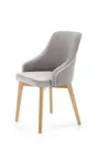 Кухонный стул HALMAR TOLEDO 2 дуб медовый/серый фото