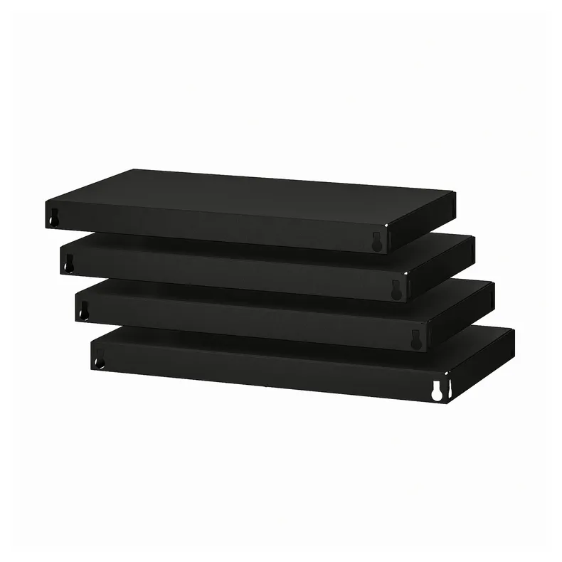 IKEA BROR БРОР, полиця, чорний, 64x39 см 105.122.79 фото №1