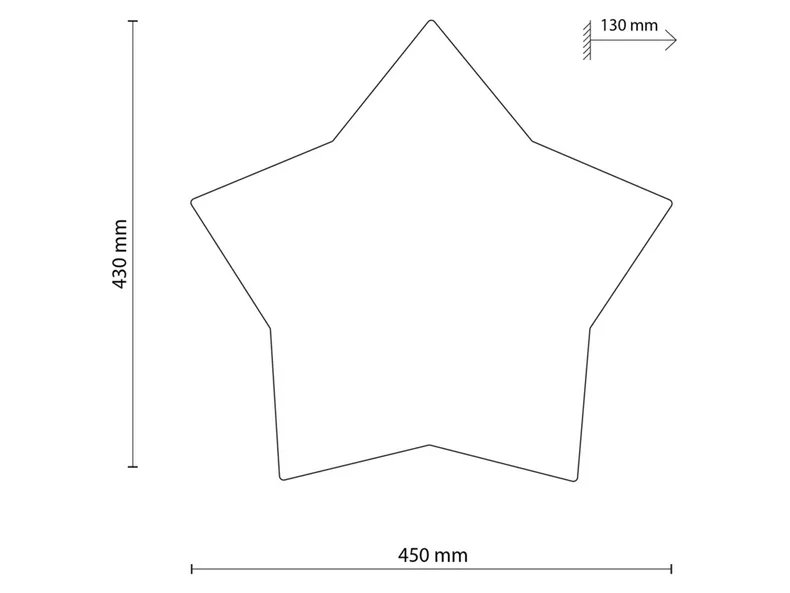 BRW Звезда 2-позиционный тканевый потолочный светильник серый 095147 фото №2