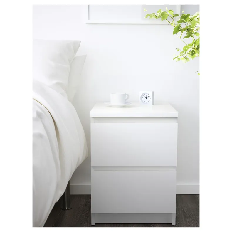 IKEA MALM МАЛЬМ, комплект мебели д / спальни, 4 предм., белый, 140x200 см 394.882.26 фото №5