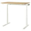 IKEA MITTZON МІТТЗОН, стіл регульований, електричний okl дуб / білий, 120x80 см 695.277.97 фото thumb №1