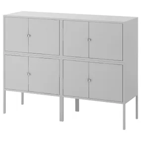 IKEA LIXHULT ЛИКСГУЛЬТ, комбинация шкафов, серый, 120x35x92 см 292.791.86 фото
