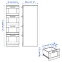 IKEA BRIMNES БРИМНЭС, комод с 4 ящиками, белое / матовое стекло, 39x124 см 403.920.44 фото thumb №5