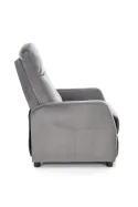 Кресло реклайнер мягкое раскладное HALMAR FELIPE 2, серый фото thumb №5