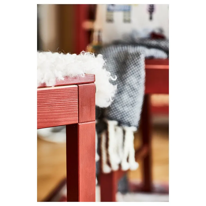 IKEA PINNTORP ПІННТОРП, стіл, світло-коричнева морилка / червона морилка, 125x75 см 405.294.62 фото №3
