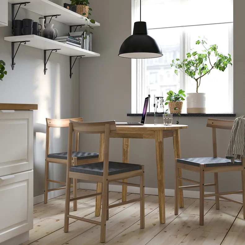 IKEA NACKANÄS НАККАНЭС / NACKANÄS НАККАНЭС, стол и 3 стула, акация, 80 см 994.716.90 фото №2