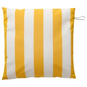 IKEA GULLBERGSÖ ГУЛЛБЕРГСЁ, чехол на подушку, желтый/белый в полоску/интерьер, 50x50 см 605.472.00 фото