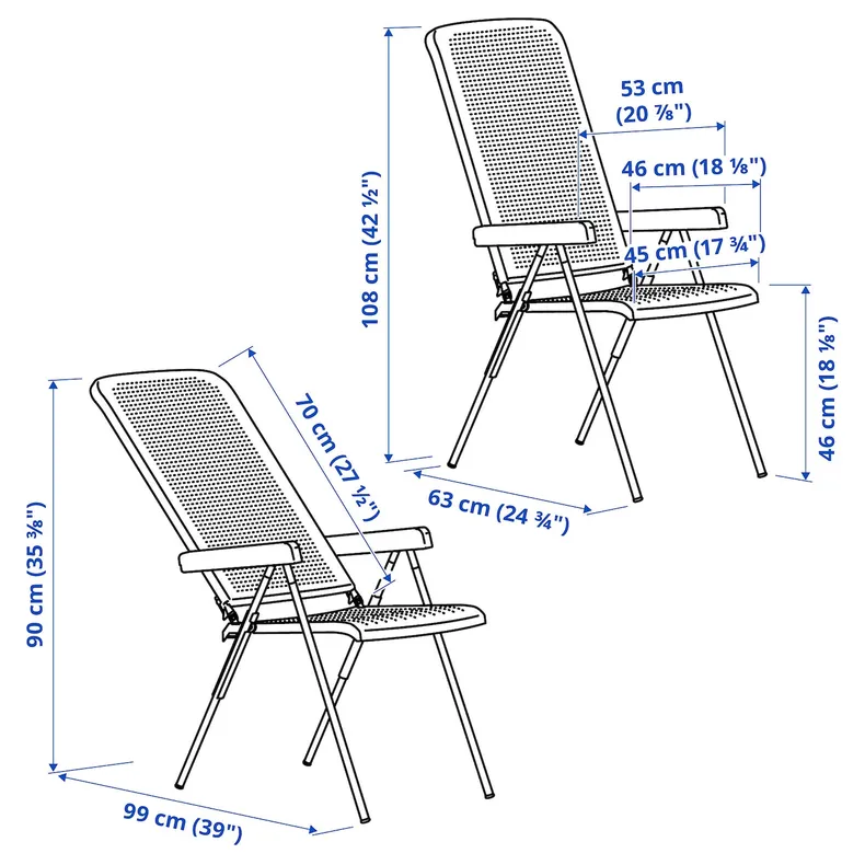 IKEA TORPARÖ ТОРПАРЕ, стіл+4 крісла з відкид спин/вуличн, білий/білий/сірий, 130 см 294.948.69 фото №6
