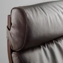IKEA POÄNG ПОЭНГ, кресло-качалка, коричневый / грязный темно-коричневый 494.293.02 фото thumb №4