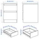 IKEA KULLEN КУЛЛЕН, комод с 2 ящиками, черно-коричневый, 35x49 см 603.221.30 фото thumb №5