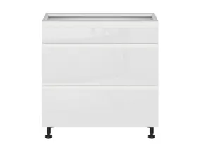 BRW Кухонный шкаф Sole 80 см с ящиками бесшумного закрывания белый глянец, альпийский белый/глянцевый белый FH_D3S_80/82_2STB/STB-BAL/BIP фото
