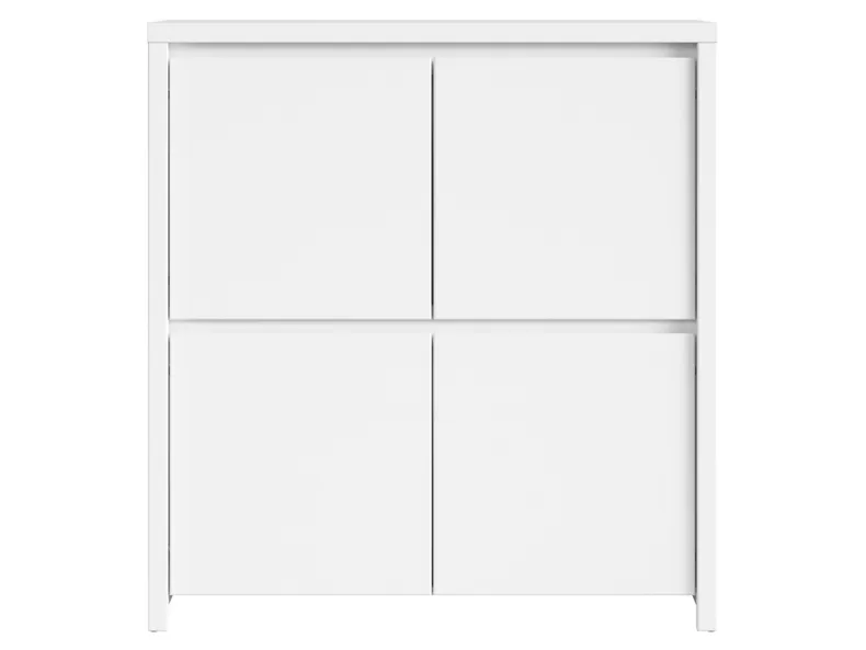 BRW Четырехдверный шкаф Kaspian 105 см белый, белый/матовый белый KOM4D-BI/BIM фото №2