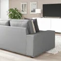 IKEA KIVIK КИВИК, 6-местный п-образный диван, Тибблби бежевый / серый 094.405.80 фото thumb №4