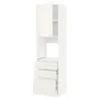 IKEA METOD МЕТОД / MAXIMERA МАКСИМЕРА, высокий шкаф д / духовки / дверь / 3ящика, белый / белый, 60x60x220 см 294.571.26 фото