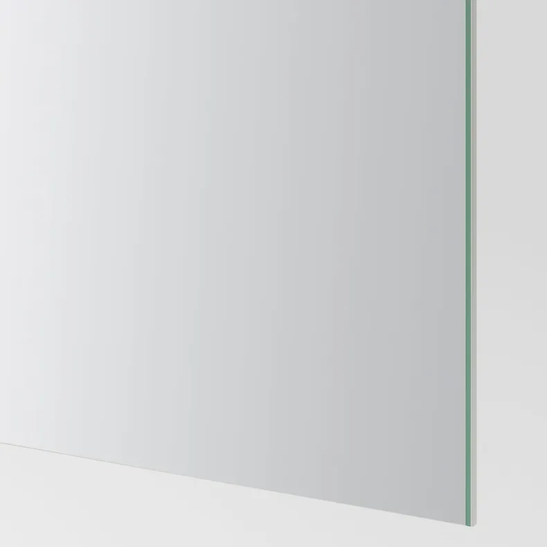 IKEA AULI АУЛИ / FÄRVIK ФЭРВИК, пара раздвижных дверей, зеркало / белое стекло, 200x236 см 594.379.43 фото №2