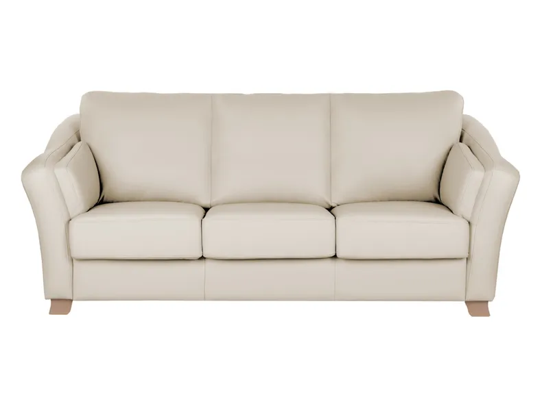 BRW Viena тримісний диван-ліжко натуральна шкіра білий, Мадрас 215 SO-VIENA-3F-SK1_BC246B фото №1