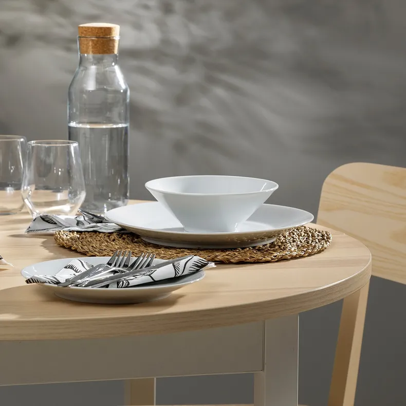 IKEA GAPERHULT ГАРЕПХУЛЬТ, розкладний стіл, попелястий / білий, 90 / 120x90 см 505.115.36 фото №3