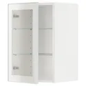 IKEA METOD МЕТОД, навісна шафа,полиці / скляні дверцята, білий / ХЕЙСТА біле прозоре скло, 40x60 см 794.905.43 фото thumb №1