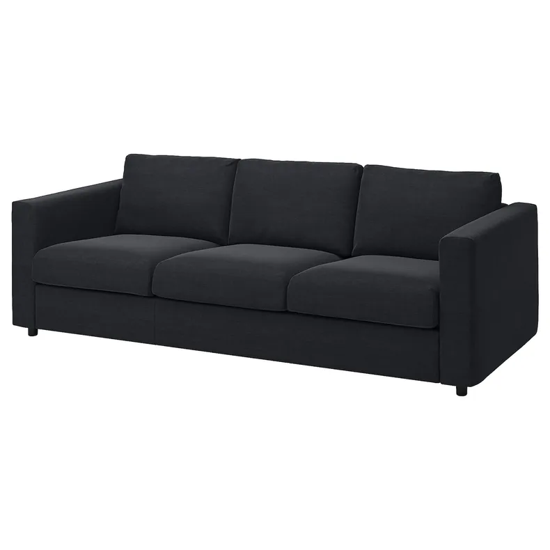 IKEA VIMLE ВИМЛЕ, чехол на 3-местный диван, Саксемара черно-синяя 993.993.74 фото №2