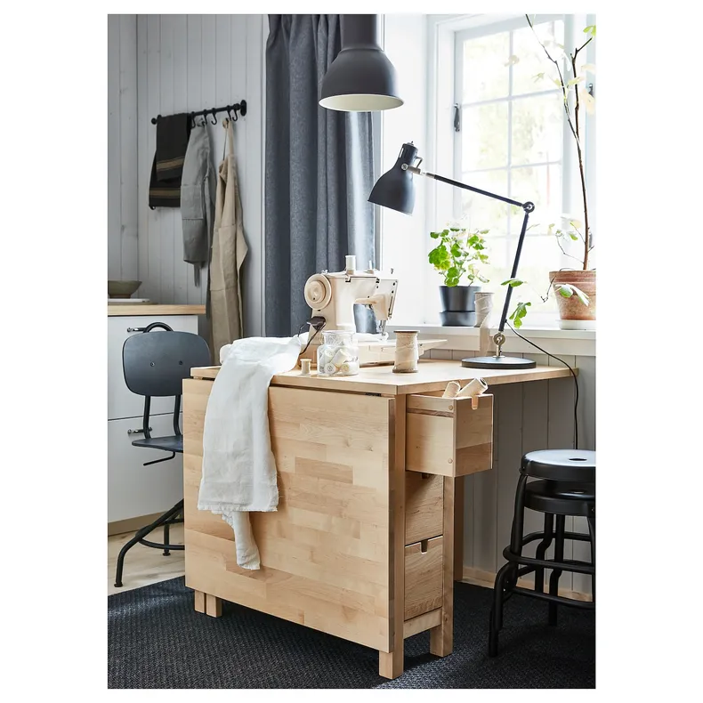 IKEA NORDEN НОРДЕН, стол складной, береза, 26 / 89 / 152x80 см 904.238.87 фото №3