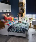 IKEA SLÄKT СЛЭКТ, выдвижная кровать с ящиком, белый, 90x200 см 992.394.51 фото thumb №3