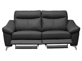 BRW Двухместный диван Luna 2 с функцией релаксации натуральная кожа черный, Мадрас 207 SO-LUNA-2TVE-SK+ECO_B6B27F фото