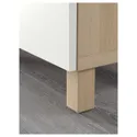 IKEA BESTÅ БЕСТО, комбинация для хранения с ящиками, имитация беленого дуба / Лапвикен белый, 180x40x74 см 291.956.72 фото thumb №4