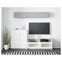 IKEA BRIMNES БРИМНЭС, шкаф для ТВ, комбинация, белый, 200x41x95 см 591.843.37 фото thumb №2