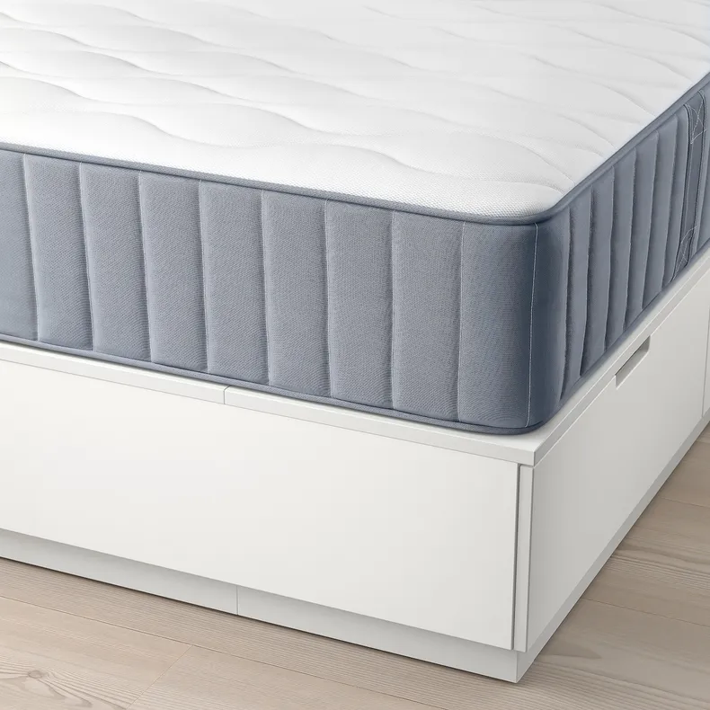 IKEA NORDLI НОРДЛІ, каркас ліжка з відд д / збер і матрац, білий / ВОГСТРАНДА жорсткий, 160x200 см 595.368.77 фото №2