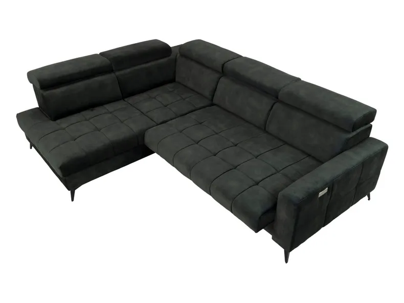 BRW Лівосторонній кутовий диван Grant зі спальною функцією без ящика для зберігання зелений, Хвиля 12 NA-GRANT-BL_A_2-GA_BBEFAE фото №4