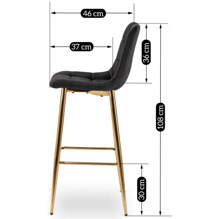 MEBEL ELITE Хокер ARIEL Black Velour фото №12