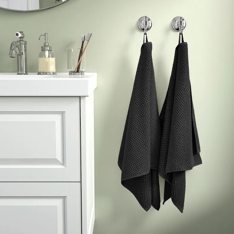 IKEA GULVIAL ГУЛВІАЛ, рушник для рук, чорний, 50x100 см 205.796.79 фото №3