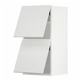 IKEA METOD МЕТОД, настінна шафа, горизонт, 2 дверцят, білий / стенсундський білий, 40x80 см 594.092.14 фото