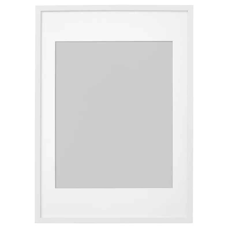 IKEA RIBBA РІББА, рамка, білий, 50x70 см 002.688.76 фото №1