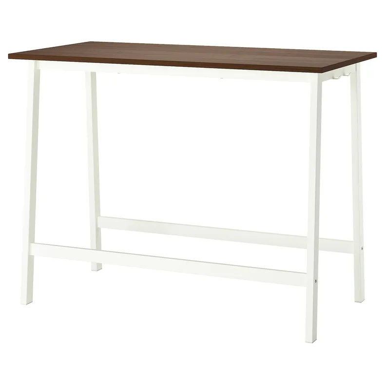 IKEA MITTZON МІТТЗОН, стіл для конференцій, шпон волоського горіха/білий, 140x68x105 см 895.330.66 фото №1