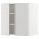 IKEA METOD МЕТОД, навісна шафа з полицями / 2 дверцят, білий / Ringhult світло-сірий, 60x60 см 294.673.85 фото thumb №1