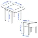 IKEA HAUGA ХАУГА / FRÖSVI ФРЕСВІ, стіл і 2 складані стільці, сірий/чорний, 55x82x109/74 см 595.749.06 фото thumb №4