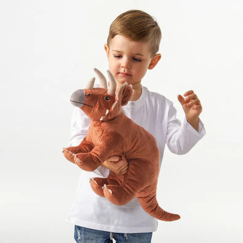 IKEA JÄTTELIK ЄТТЕЛІК, іграшка м’яка, динозавр/трицератопс, 46 см 604.711.77 фото №2