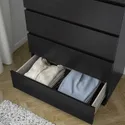 IKEA MALM МАЛЬМ, комод із 6 шухлядами, чорно-коричневий, 80x123 см фото thumb №2