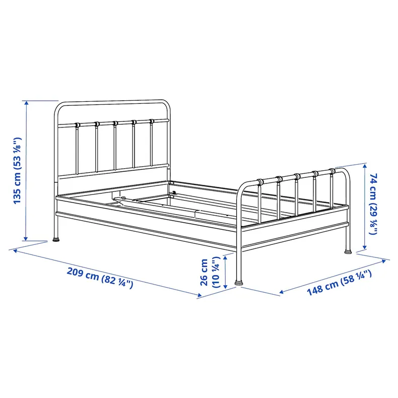 IKEA STJÄRNÖ / GRÅFJÄLLET, Комплект мебели для спальни из 3 предметов, антрацит, 140x200 см 595.776.36 фото №8