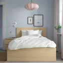 IKEA MALM МАЛЬМ, каркас кровати, дубовый шпон, беленый / Лурой, 120x200 см 591.322.87 фото thumb №2
