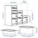 IKEA TROFAST, стеллаж для мусорных контейнеров, белый белый/многоцветный, 99x44x94 см 795.734.06 фото thumb №8