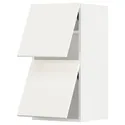 IKEA METOD МЕТОД, навісна шафа гориз 2 дверц нат мех, білий / ВЕДДІНГЕ білий, 40x80 см 693.946.03 фото thumb №1